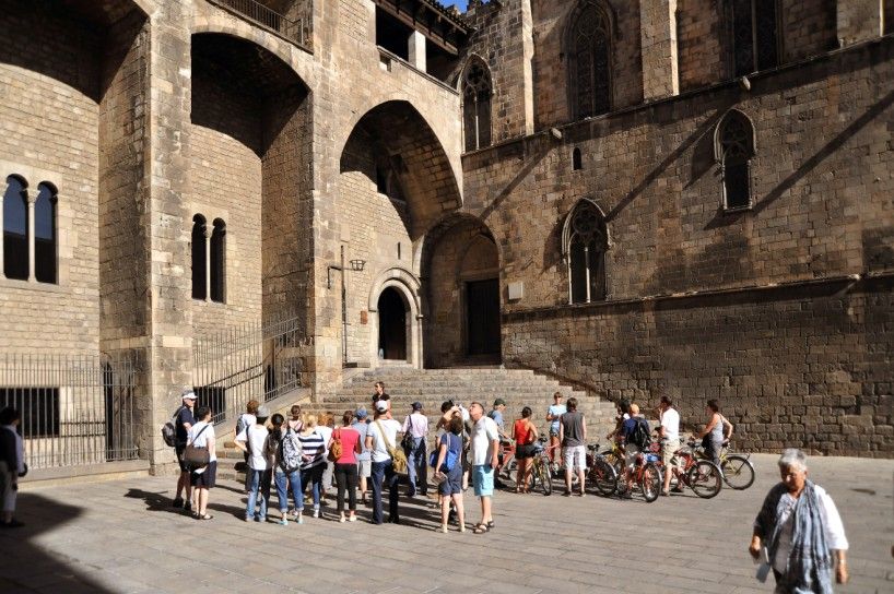 Barcelona 2-Hour Gothic Walking Tour - Roman columns at the Temple of Augustus