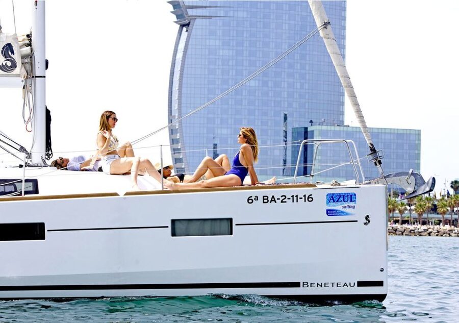 Barcelona 2 hour Mediterranean Sailing with Snacks & Drinks - Drinks and snacks on a small sailing boat