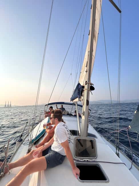 Barcelona Badalona : Sailboat Tour, Snacks, Drinks, Swimming - Snacks, cava, beer, and the included aperitif
