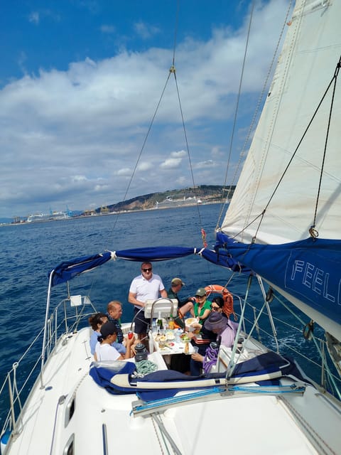 Barcelona Badalona : Sailboat Tour, Snacks, Drinks, Swimming - Families, couples, and mixed groups