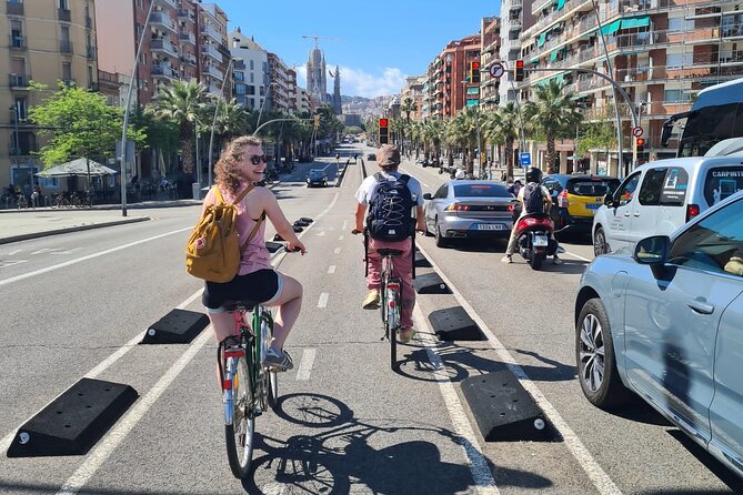Barcelona Bike Tour: Your First Time Highlights with Locals - Sagrada Familia, seen from the outside