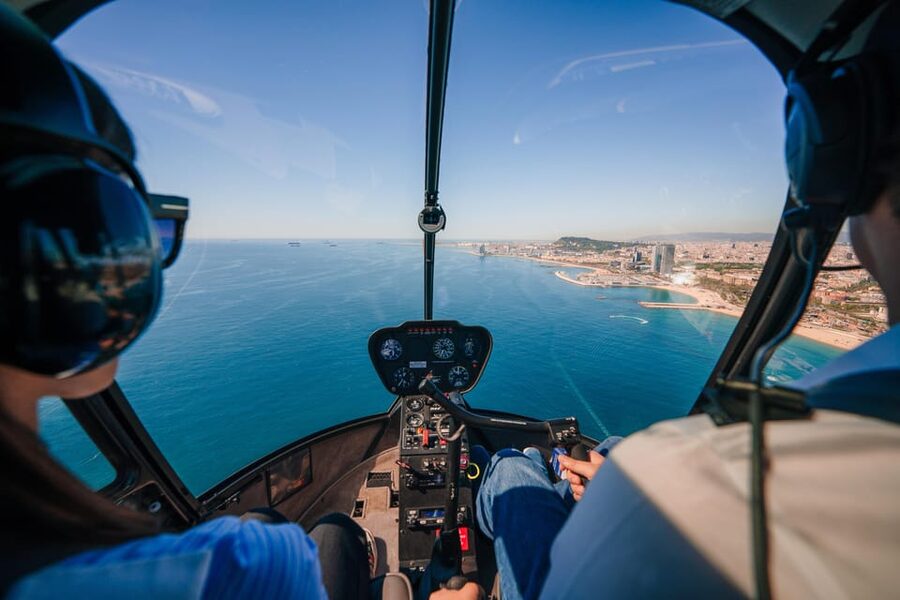 Barcelona: Boat Trip and Panoramic Helicopter Flight - From the Heliport to Port Vell