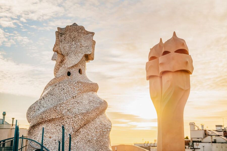 Barcelona: Casa Milà Early-Morning Access Guided Tour - The Warrior Rooftop and its strange stone shapes