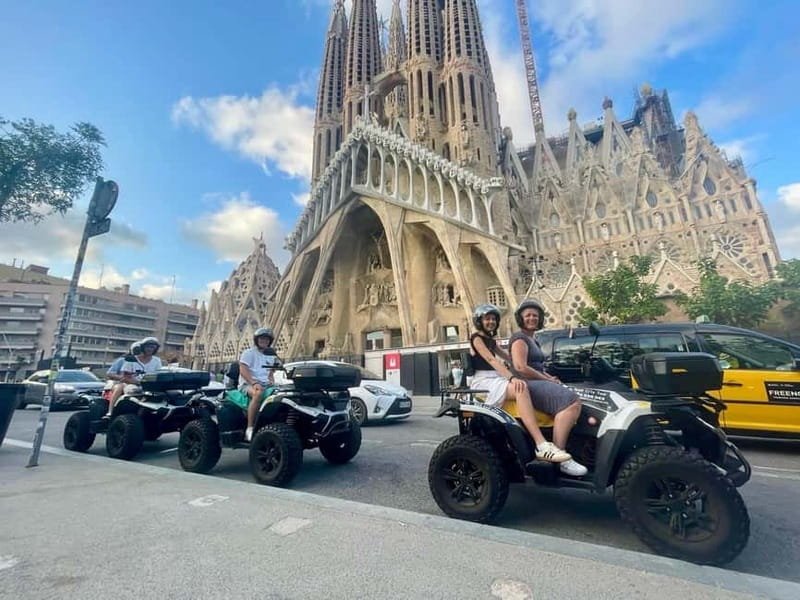 Barcelona: City Sights Electric Quad Tour - Riding the quad with a passenger