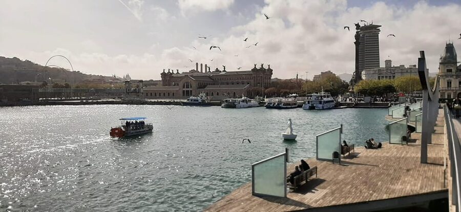 Barcelona: City Views Catamaran Cruise with Music - Meeting the captain near the photo center