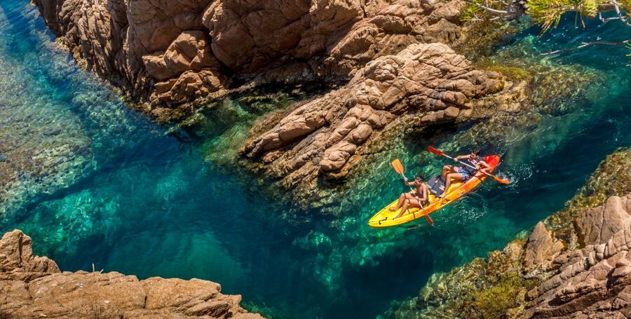 Barcelona: Costa Brava Kayak, Snorkel & Cliff Jump & Lunch - Safe cliff jumps with room to opt out
