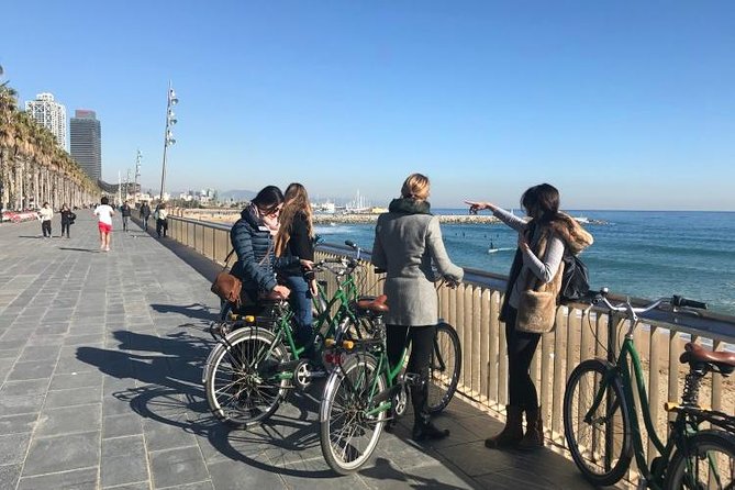 Barcelona Evening Small Group Bike Tour with Cava | with Private Option - Mercat del Born and the ruins below the city