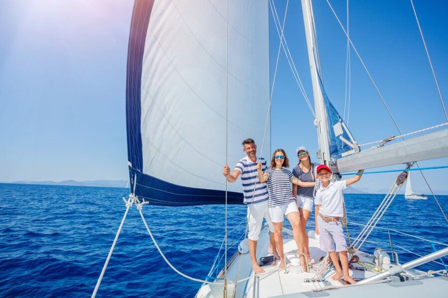 Barcelona: Family Sailing Tour - Sagrada Familia from an offshore angle