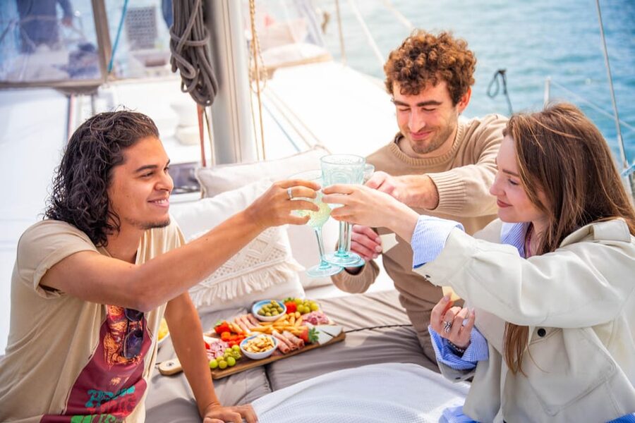 Barcelona Guided Sagrada Familia Tour & Sailing Experience - Entering through the separate entrance