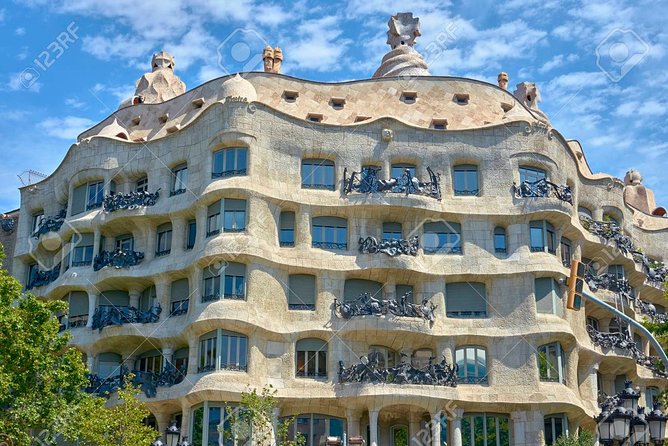 Barcelona Half-Day Sightseeing Private Tour - Park Güell, colorful tiles above the city
