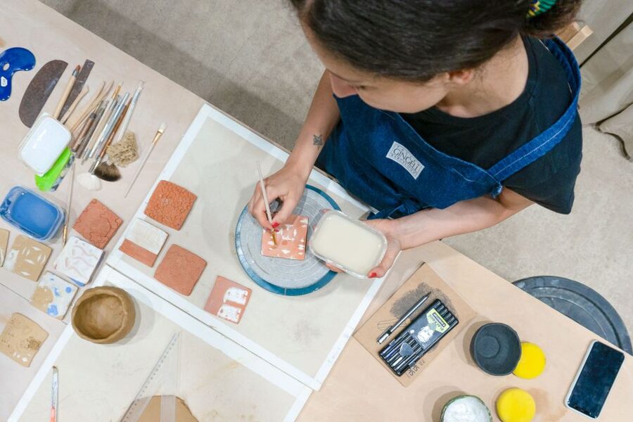 Barcelona: Handmade Ceramic Tiles Workshop - What happens after the clay work