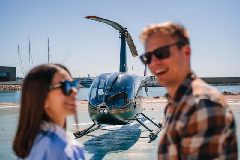 Barcelona: Helicopter Flight over Barcelona's Coastline - Port Forum and the Blue Museum