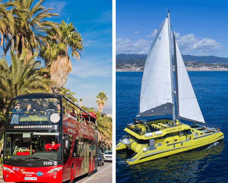 Barcelona: Hop-On Hop-Off Bus with Sailing Cruise - Using two bus routes to get your bearings