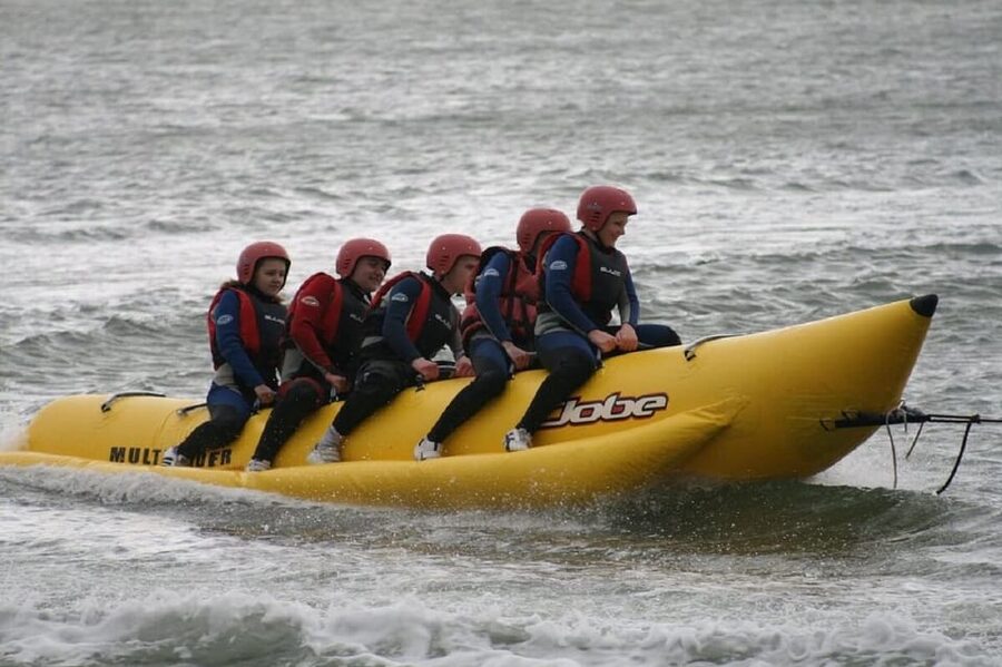 Barcelona: Inflatable Banana Boat Ride - Meeting at Brutal Watersports Barcelona