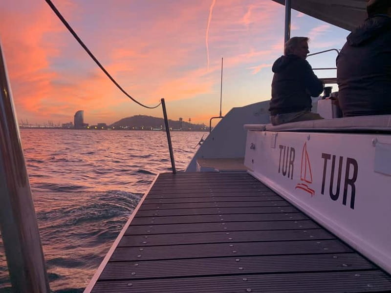 Barcelona: Luxury Catamaran Sunset Cruise - Sailing With Barcelona Behind You