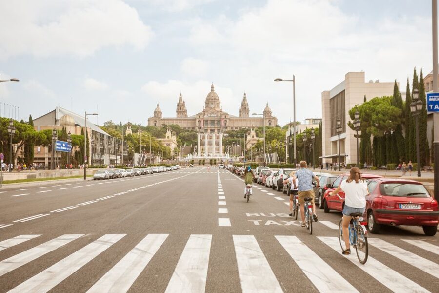 Barcelona Montjuic Three-Hour Bike Tour - A pause near the Joan Miró Foundation