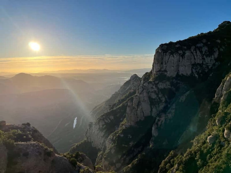 Barcelona: Montserrat Early Trip — Cable Car, Abbey & Hike - Riding the funicular above the monastery