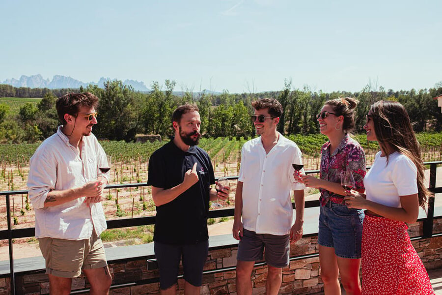 Barcelona: Montserrat with Winery, Lunch, and Train Options - Oller del Mas: castle walls and Catalan wine