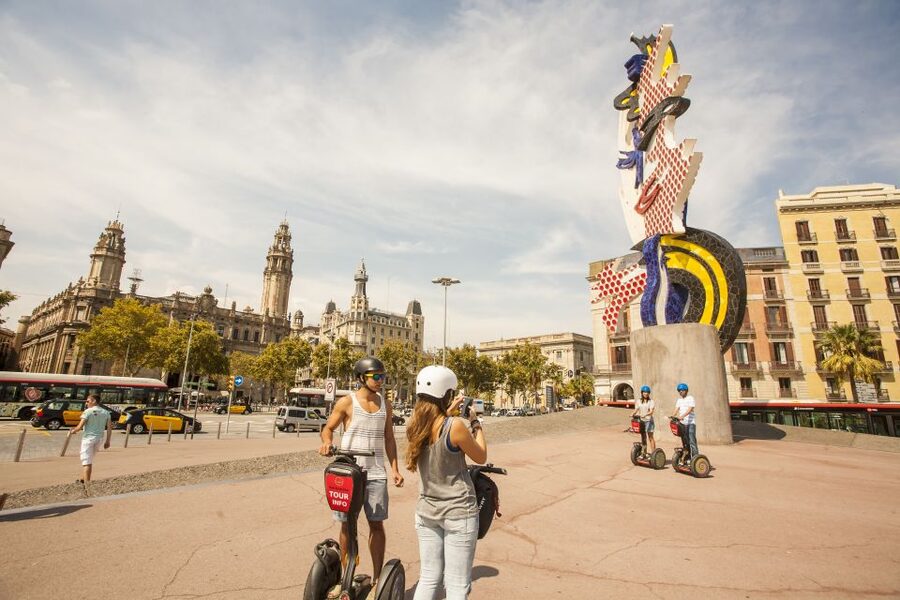 Barcelona: Old Port and Gothic Quarter Guided Segway Tour - Roman Wall and the Gothic Quarter