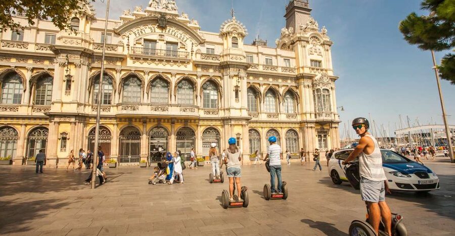 Barcelona: Old Port and Gothic Quarter Guided Segway Tour - Learning the Segway at Plaça dels Traginers