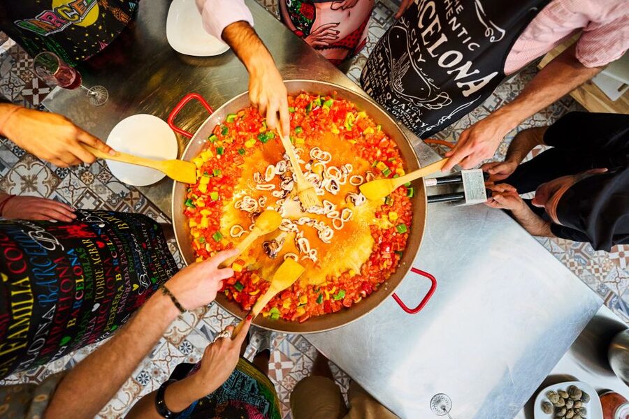 Barcelona: Paella Cooking Class with Market Visit and More - Tapas and dessert round out the meal