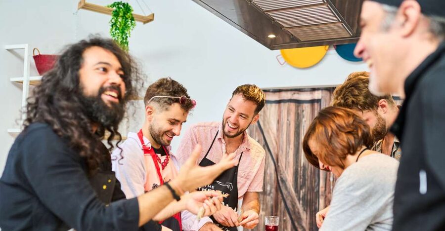 Barcelona: Paella Cooking Class with Market Visit and More - Walking from the market to the kitchen