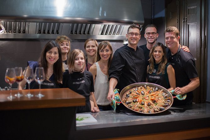 Barcelona : Paella Cooking Experience + Boqueria Market Exclusive Tour - Tapas, sangria, and the finished meal