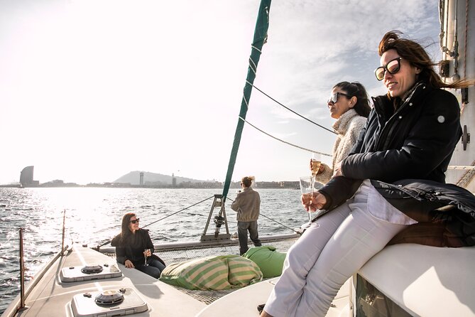Barcelona Private Catamaran, Snacks and Cava, Sunset Option - The Barcelona skyline from offshore