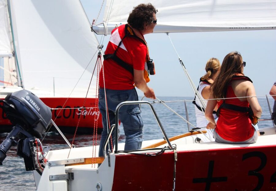 Barcelona: Private Sailing Trip with a Bottle of Cava - Leaving the harbor with cava