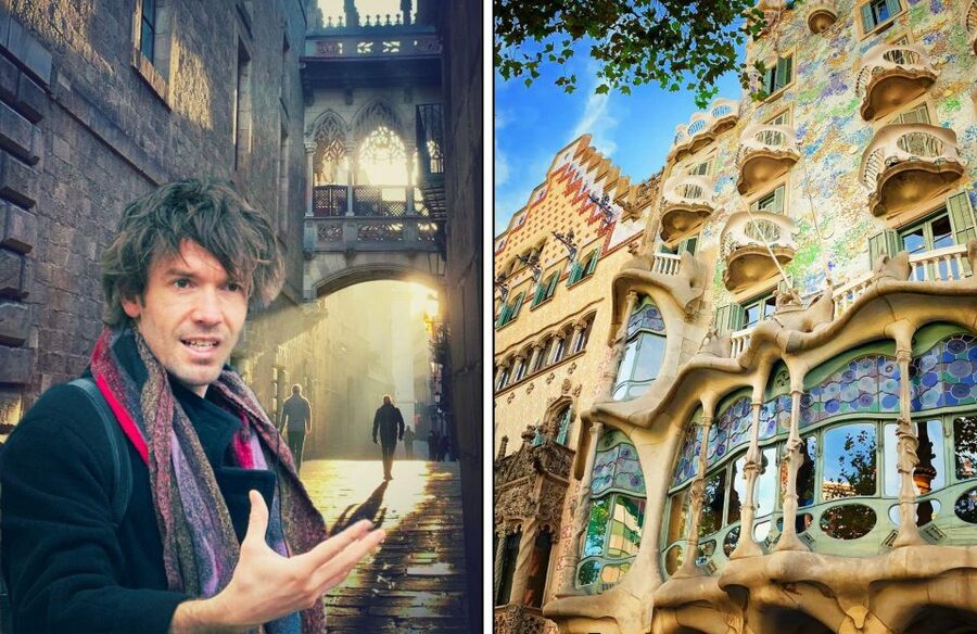 Barcelona: Ramblas, Gothic & Gaudí Architecture Walking Tour - Plaça Reial and the short stretch of La Rambla