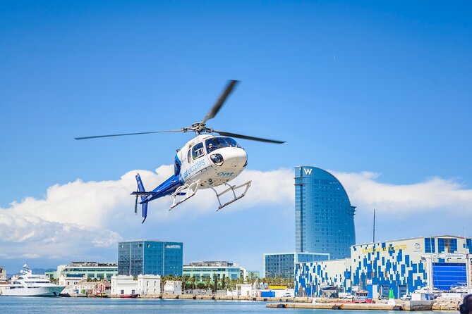 Barcelona's Coastline Helicopter Flight & Heliport Boat Transfer - Starting at Port Vell with a boat ride