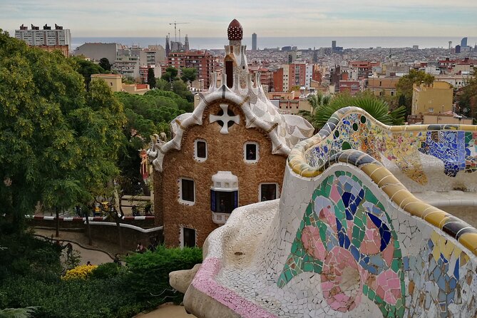 Barcelona Sagrada Familia and Guell Park drink and tapa - Park Güell: mosaics, stone paths, and Gaudí’s ideas