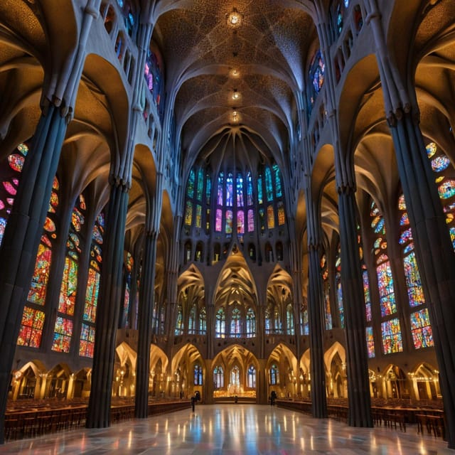 Barcelona: Sagrada Família Guided Tour and Entry Tickets - Inside the Basilica: Columns, Color, and Space