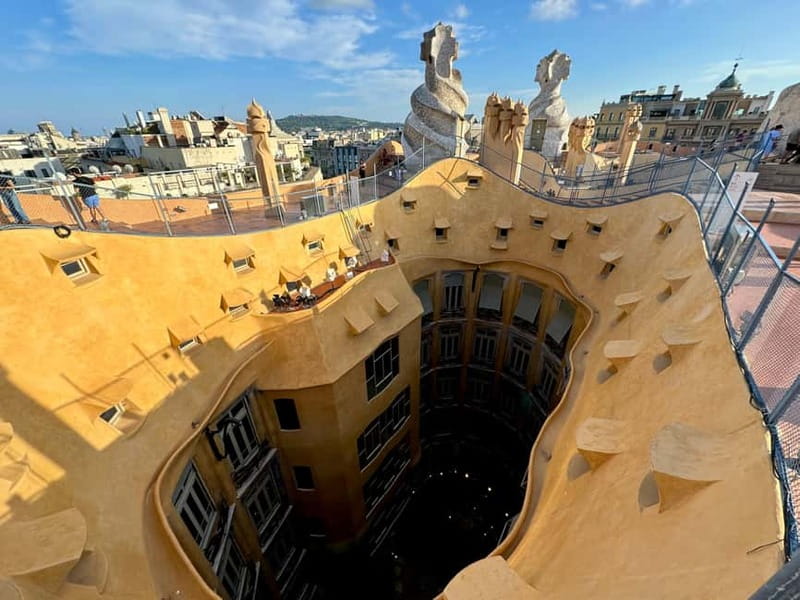 Barcelona: Sagrada Familia, La Pedrera & Cava Tasting Tour - Inside Casa Milà, from apartments to roof