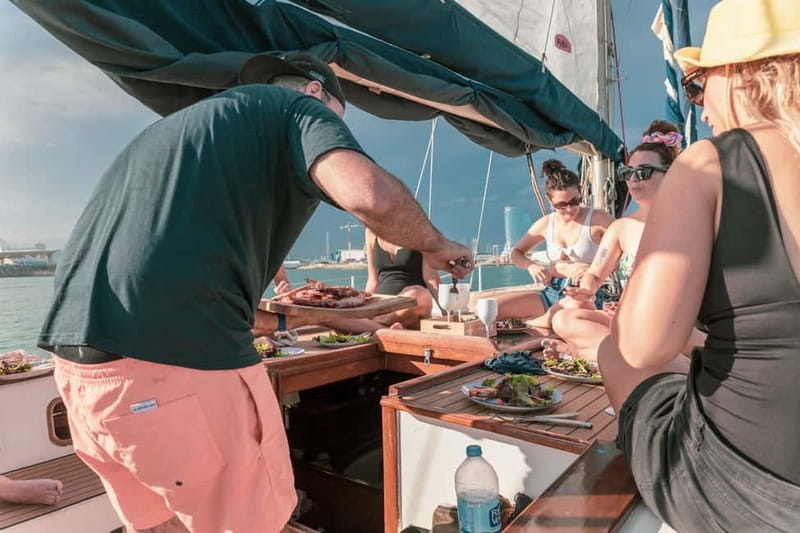 Barcelona: Sailing on a Classic Ketch Boat with tapas & cava - Swimming, paddle boarding, and time on the water