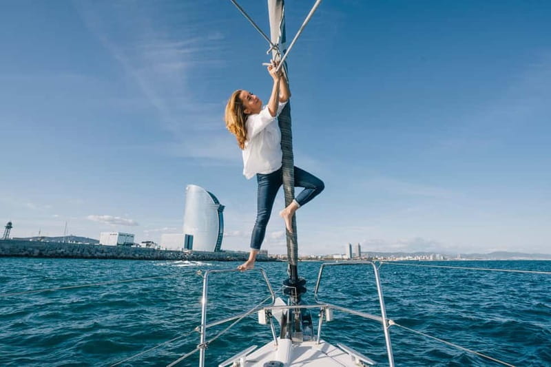 Barcelona: Sailing Tour with Tapas, Drinks and Swim Stop - Pinchos, cold cuts, and two drinks