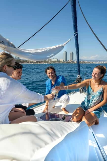 Barcelona: Sailing Tour with Young Local Captain & Drinks - Barceloneta from the water