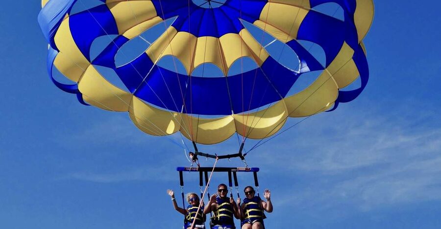 Barcelona: Small-Group Parasailing Experience - The speedboat ride before the flight