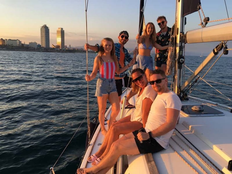 Barcelona: Sunset Boat Trip with Cava Wine and Snacks - What happens at Port Olímpic