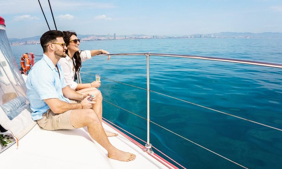 Barcelona: Sunset or Day Catamaran Cruise with Tapa & Drink - Food, drinks, music, and the onboard mood