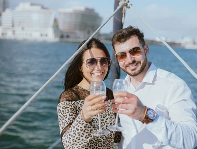 Barcelona: Sunset Skyline Cruise with Cava and Snacks - Watching Barcelona from the sea