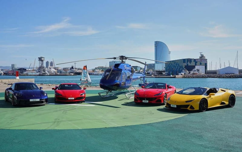 Barcelona: Supercar Driving and Helicopter Experience - A six-minute helicopter look at Barcelona