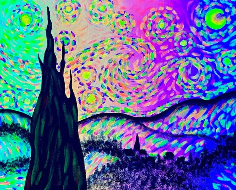 Barcelona: Wine and Van Gogh Paint and Sip Painting Class - Is $47 good value?
