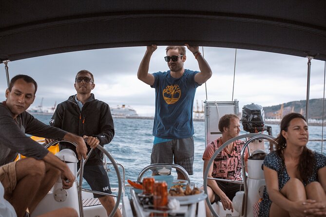 Big sailboat until 12 passengers + crew from Barcelona with Cava - The Sagrada Família and Tibidabo From Offshore