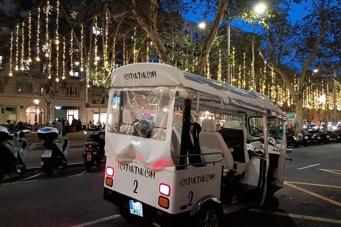 Christmas Lights Tour of Barcelona in Private Eco Tuk Tuk - What the guides add to the ride