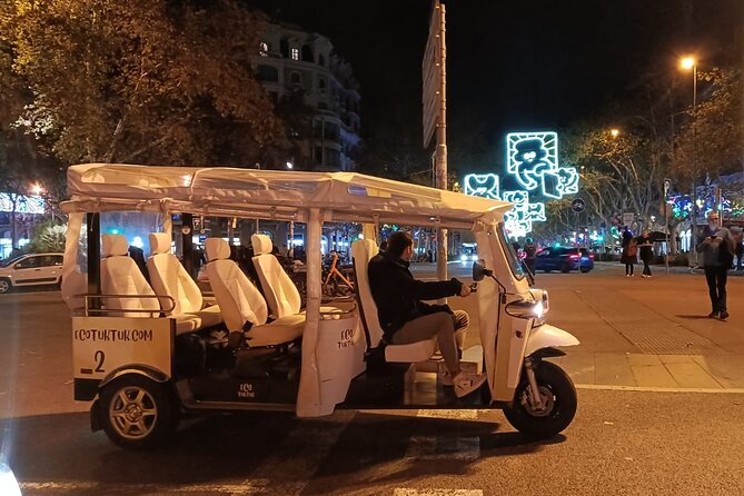 Christmas Lights Tour of Barcelona in Private Eco Tuk Tuk - Private does not mean completely flexible