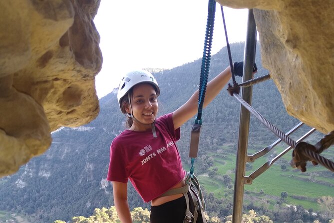 Climbing Adventure in Via ferrata of Centelles - Climbing walls and crossing exposed sections