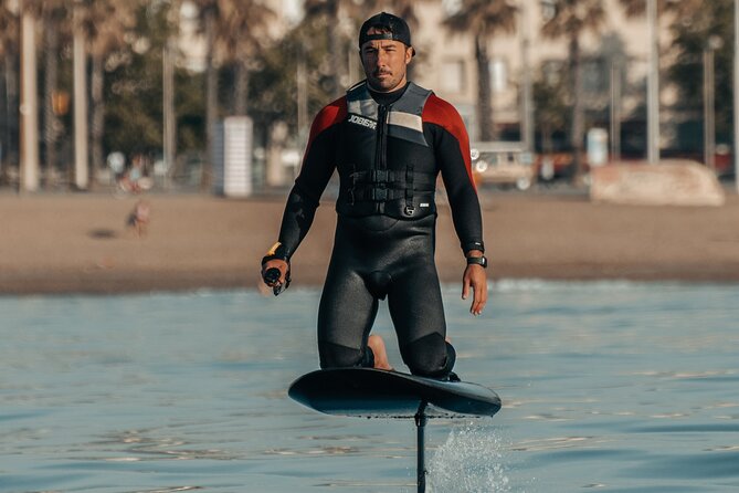 eFoil Fliteboard Experience Barcelona - Heading Out by Support Boat
