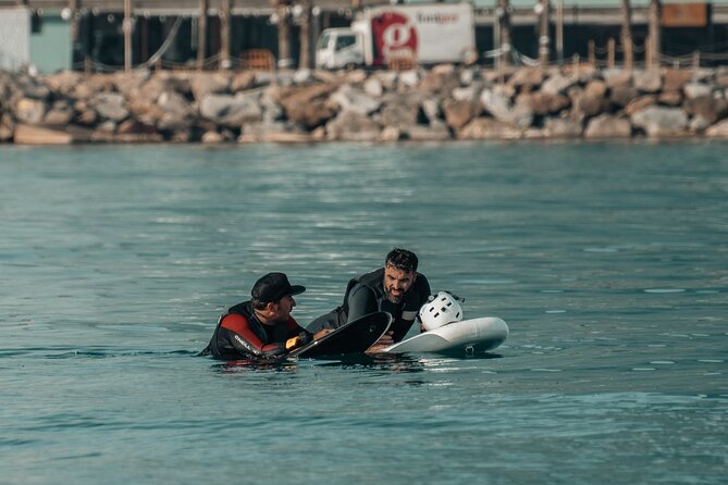 eFoil Fliteboard Experience Barcelona - Meeting the Crew at Moll de Mestral