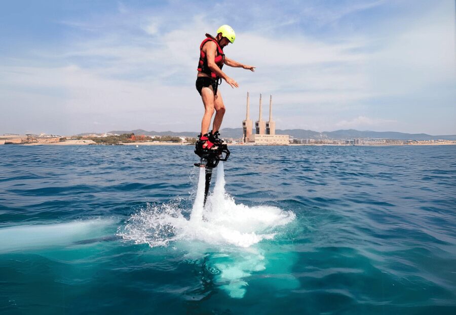 Flyboarding Experience - The speedboat ride and Barcelona views